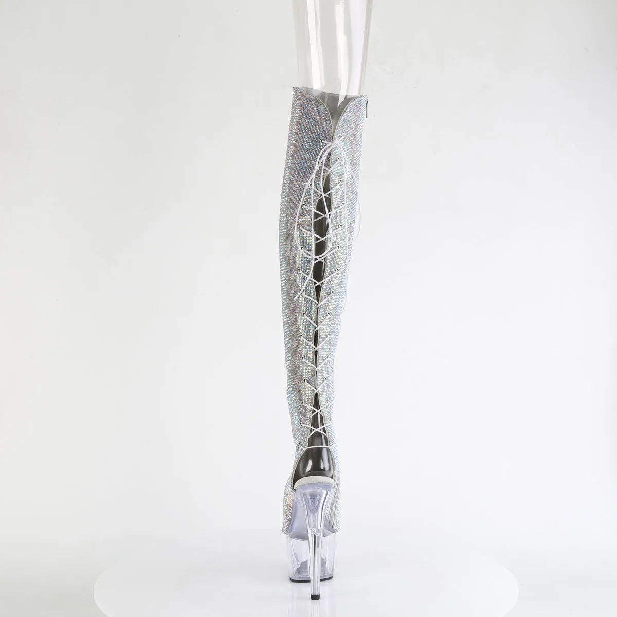 ADORE-3019C-RS Pleaser Silver Sexy Platform Shoes (Pole Dancing Heels)