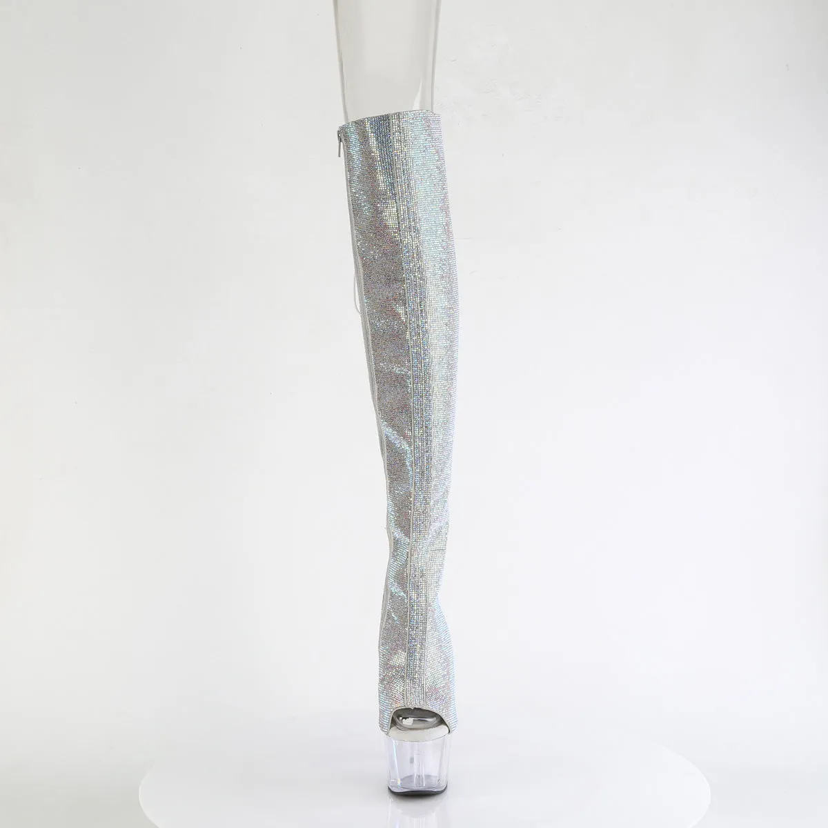 ADORE-3019C-RS Pleaser Silver Sexy Platform Shoes (Pole Dancing Heels)