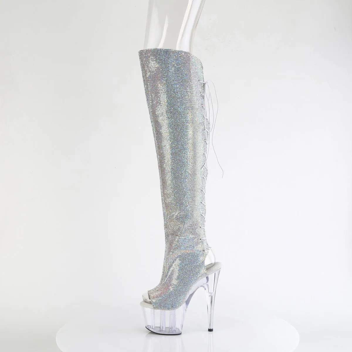 ADORE-3019C-RS Pleaser Silver Sexy Platform Shoes (Pole Dancing Heels)