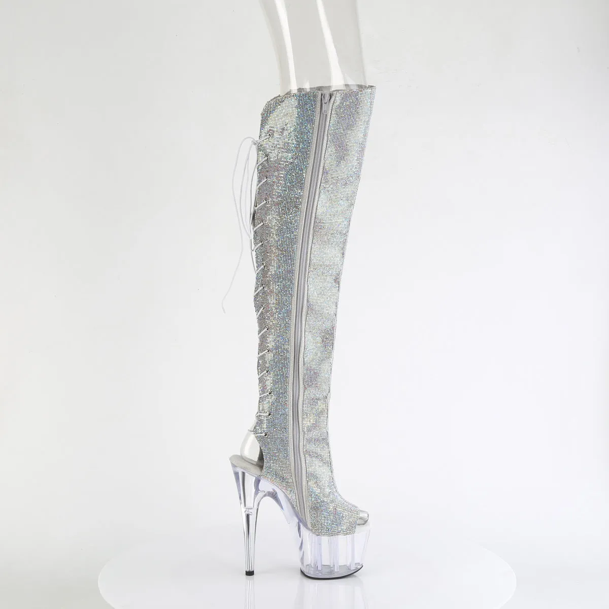 ADORE-3019C-RS Pleaser Silver Sexy Platform Shoes (Pole Dancing Heels)