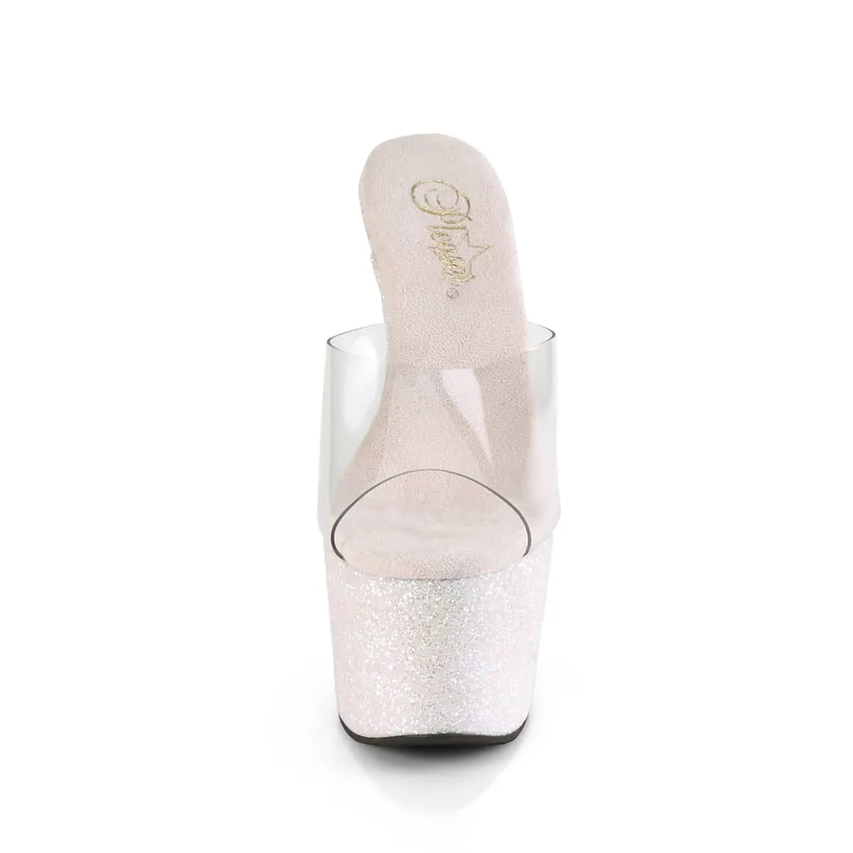 ADORE-701HMG Clear & Pink Peep Toe High Heel
