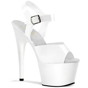 ADORE-708N Pleaser White Sexy Platform Shoes (Pole Dancing Heels)