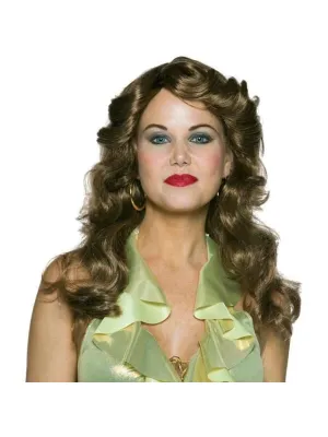 Adult Brown Dancing Queen Wig