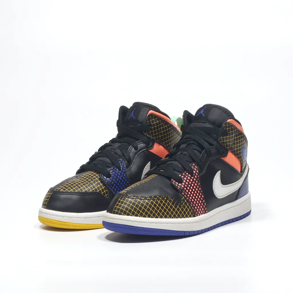 Air Jordan 1 Mid Mmd Sneakers Leather Multicolour Color For Kids