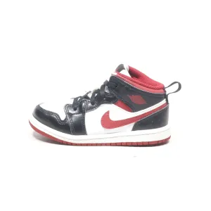 Air Jordan 1 Mid Td Sneakers Leather Black Color For Kids