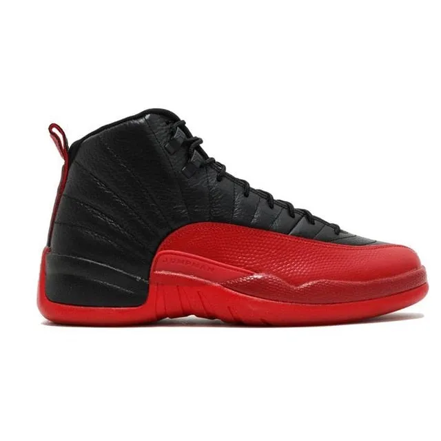 Air Jordan 12 Retro Fashion  Basketball Shoes  UNIVERSITY GOLD REVERSE FLU GAME INDIGO  Outdoor Sports Sneakers Size US 7-13
