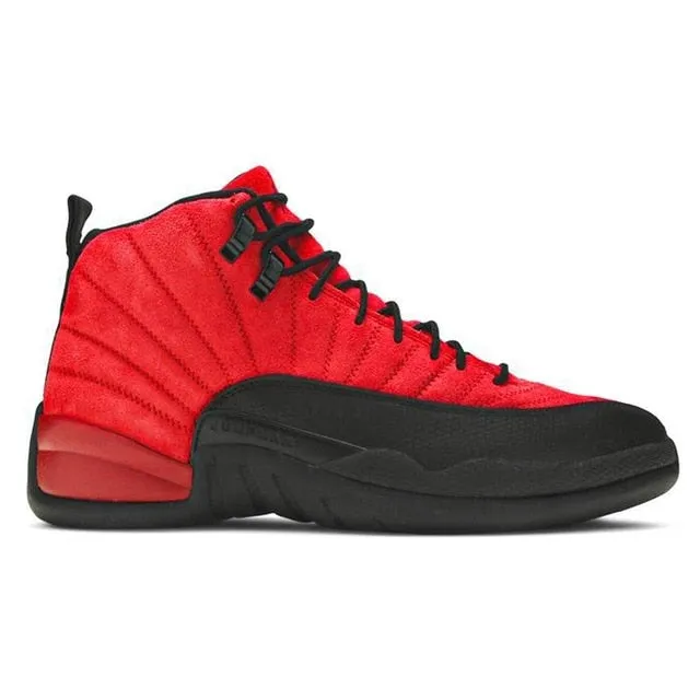 Air Jordan 12 Retro Fashion  Basketball Shoes  UNIVERSITY GOLD REVERSE FLU GAME INDIGO  Outdoor Sports Sneakers Size US 7-13