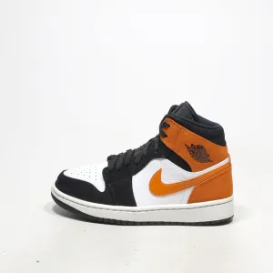 Air Jordan Air 1 Mid High-Top Sneakers Leather White Color For Men