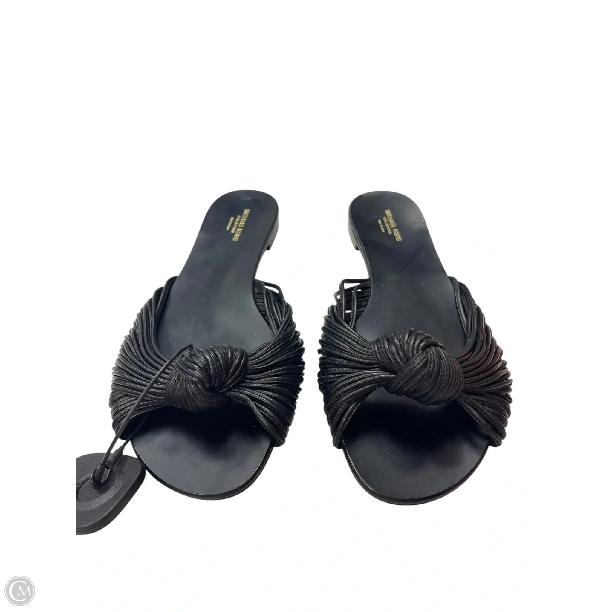 Boat Walk Cushioned Midsole Sandals Designer By Michael Kors In Black, Size: 8