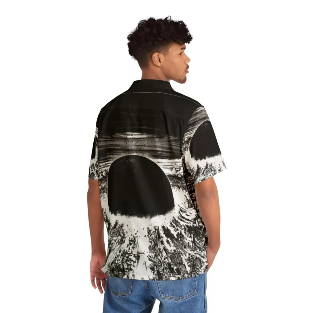 Akira Neo Tokyo Explosion Hawaiian Shirt - Anime Inspired Sci-Fi Fashion