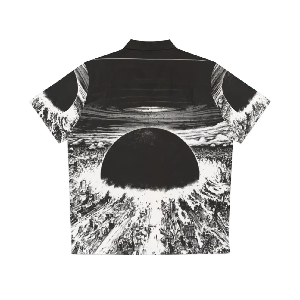 Akira Neo Tokyo Explosion Hawaiian Shirt - Anime Inspired Sci-Fi Fashion
