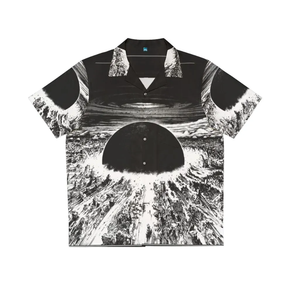 Akira Neo Tokyo Explosion Hawaiian Shirt - Anime Inspired Sci-Fi Fashion