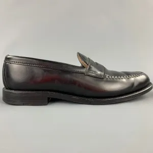 ALDEN Size 10 Black Horween Leather 987 Penny Loafers