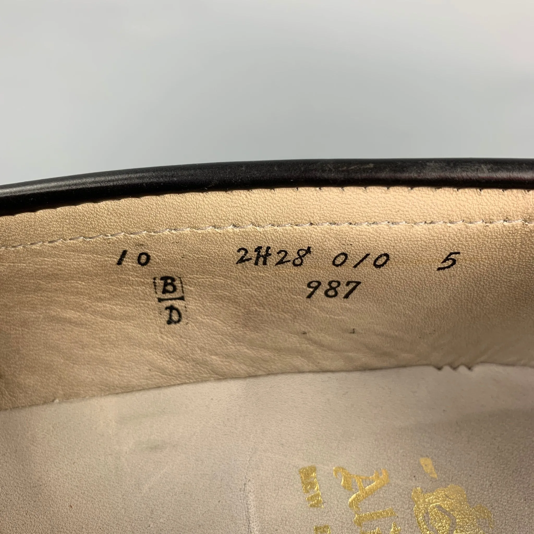 ALDEN Size 10 Black Horween Leather 987 Penny Loafers