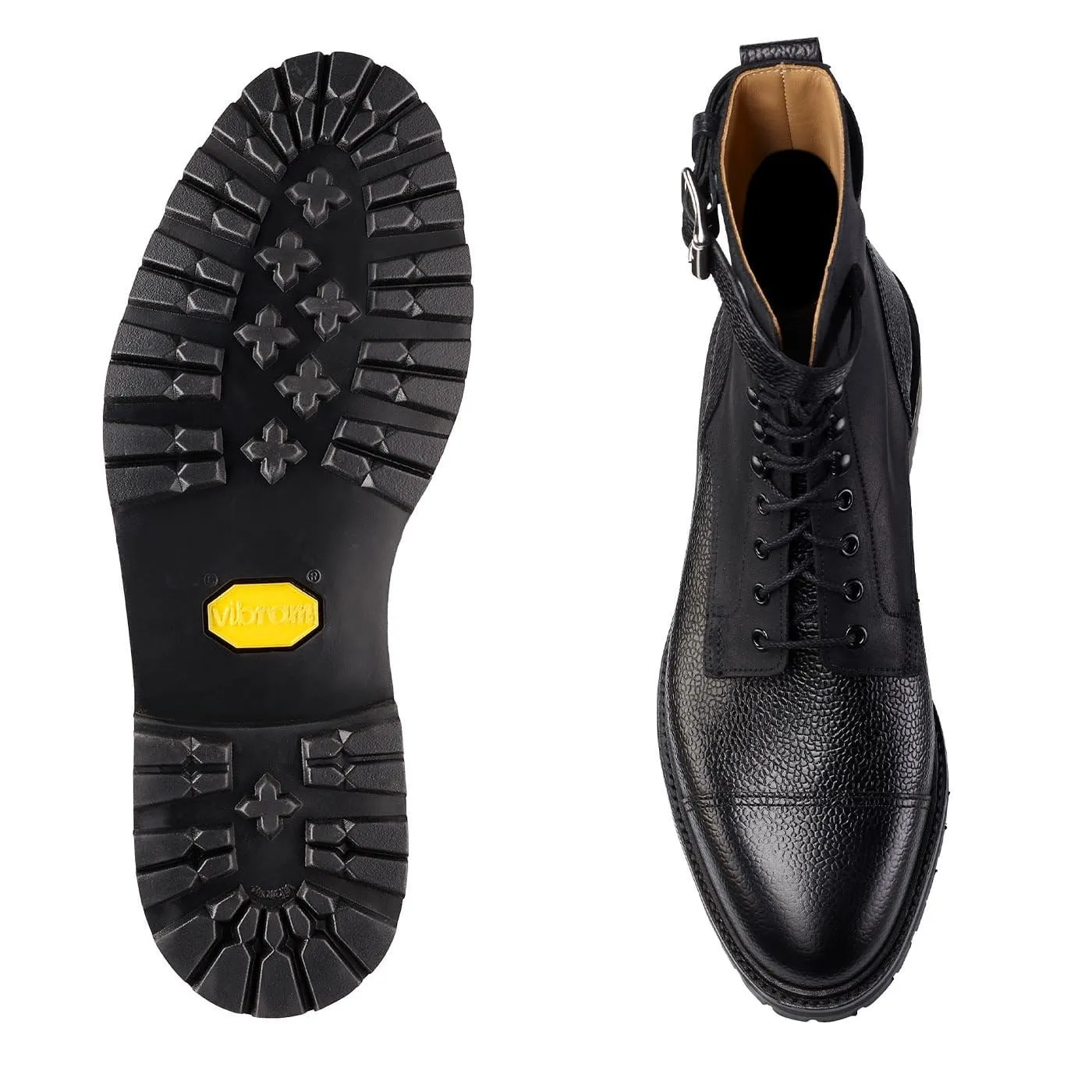 Office Smart Aldershot Black Scotch Grain & Black Rough-Out Suede