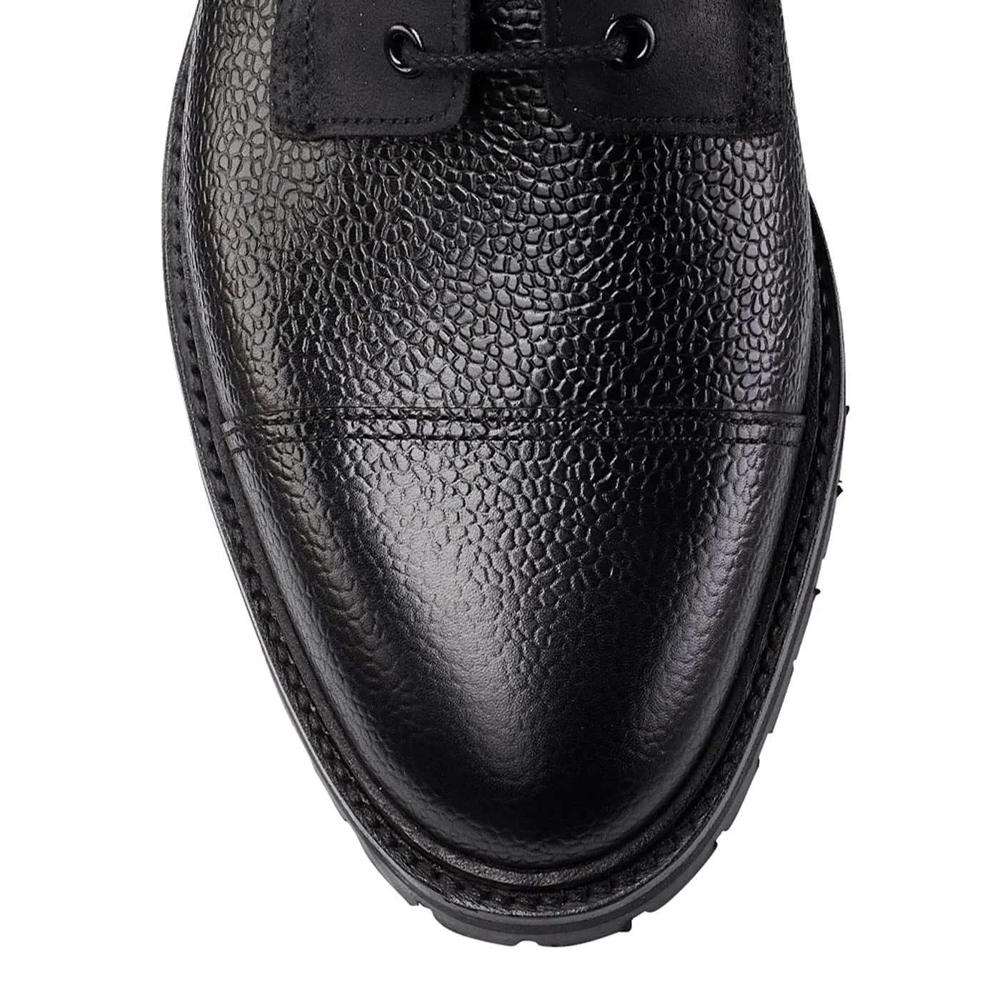 Winter Walk Aldershot Black Scotch Grain & Black Rough-Out Suede