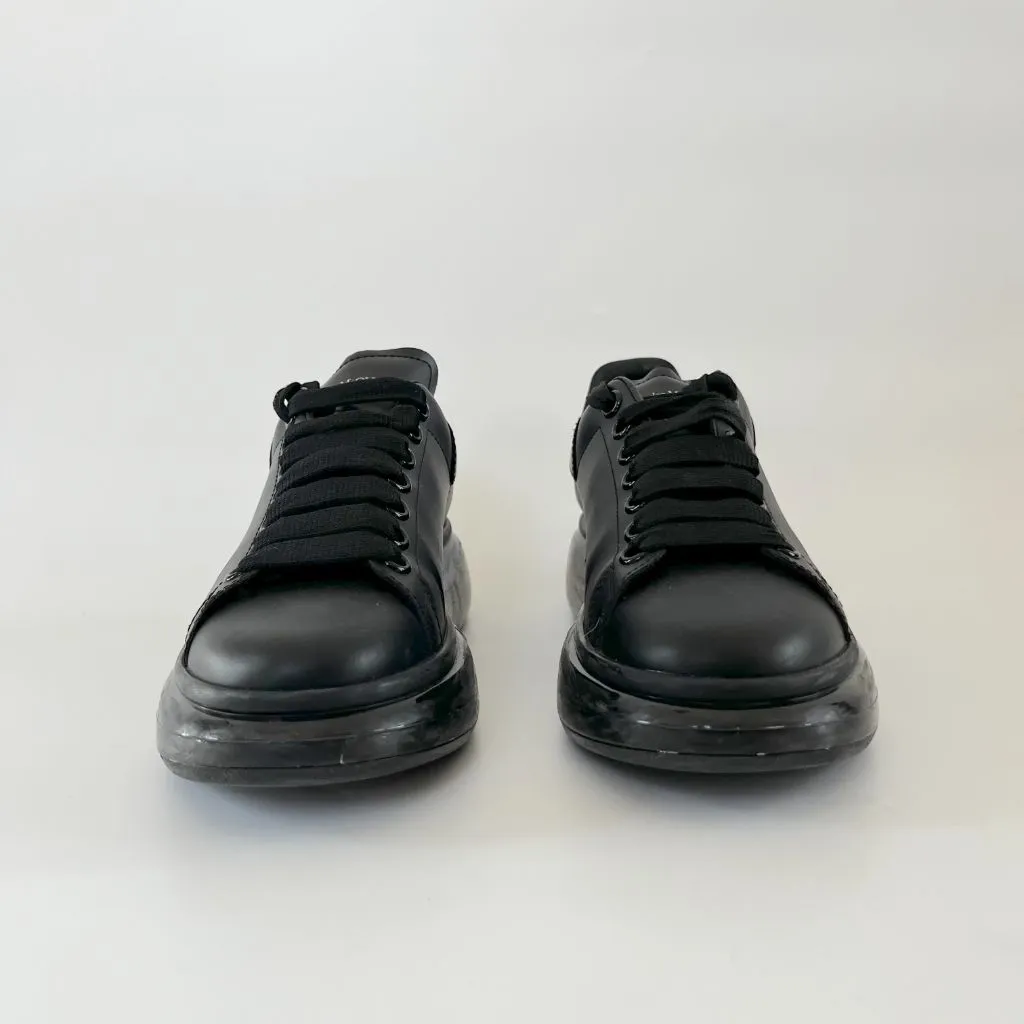 Alexander McQueen Oversized leather black sneakers, 38.5
