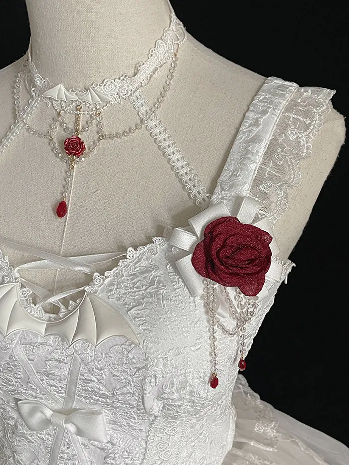 Alice Girl~Blood Rose~Gothic Lolita Choker Lace Necklace Multicolors