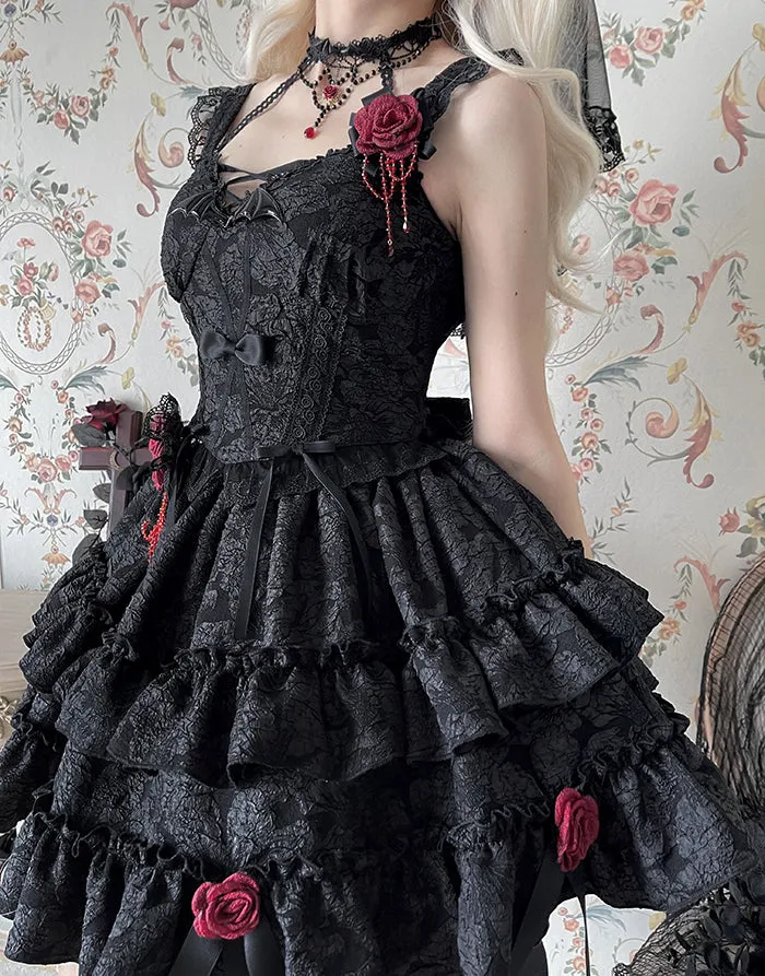 Alice Girl~Blood Rose~Gothic Lolita Choker Lace Necklace Multicolors