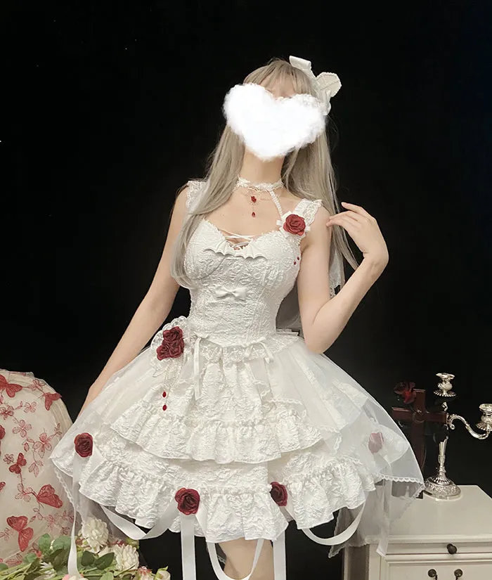 Alice Girl~Blood Rose~Gothic Lolita Choker Lace Necklace Multicolors