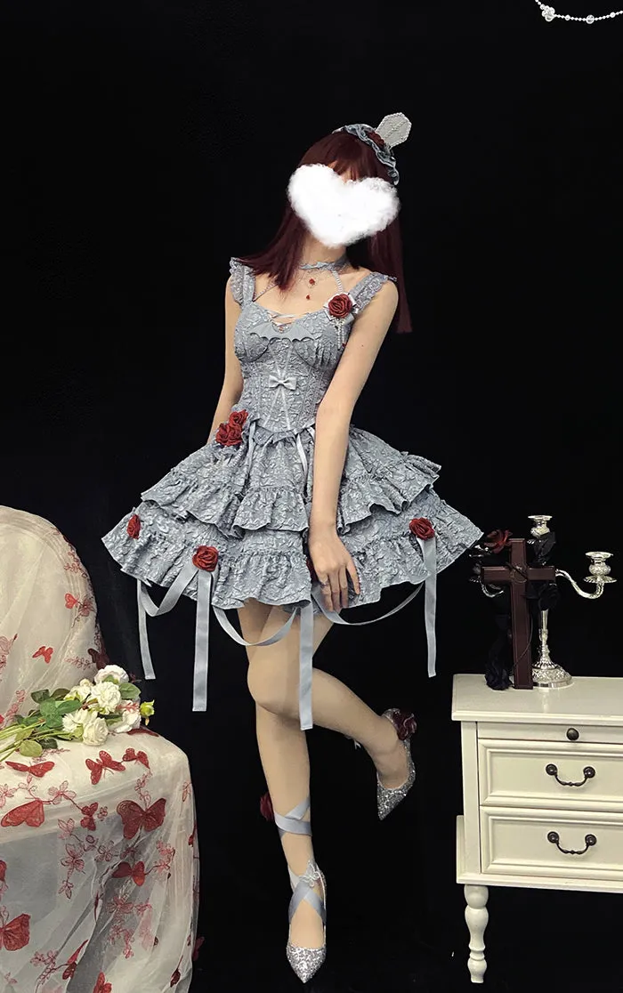 Alice Girl~Blood Rose~Gothic Lolita Choker Lace Necklace Multicolors