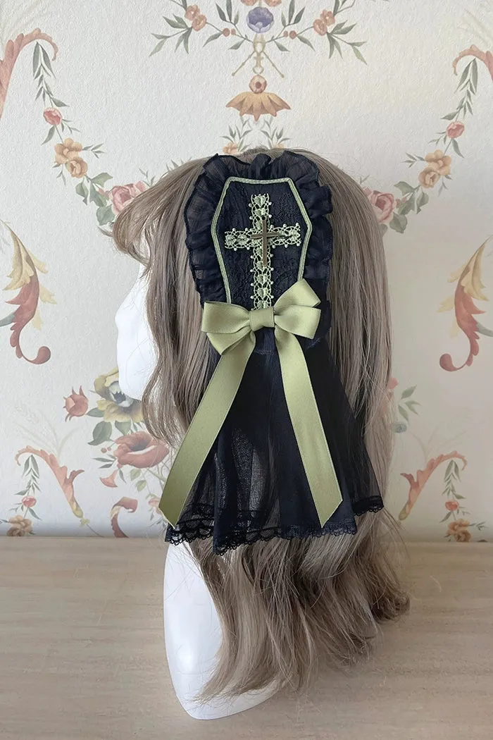 Alice Girl~Cross Maiden~Gothic Lolita Hair Clips Veil Headbow