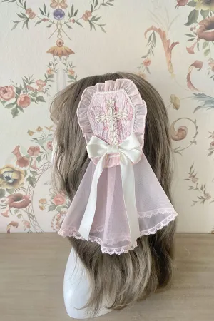 Alice Girl~Cross Maiden~Gothic Lolita Hair Clips Veil Headbow