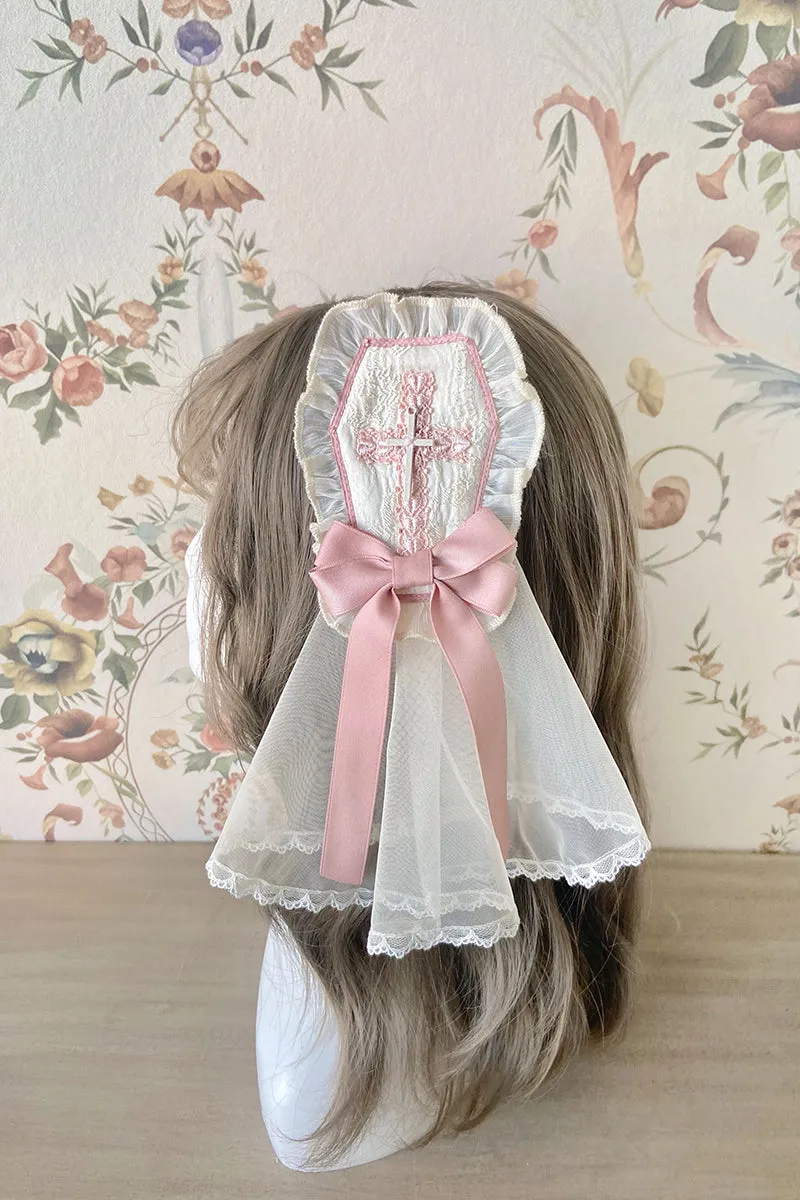 Alice Girl~Cross Maiden~Gothic Lolita Hair Clips Veil Headbow