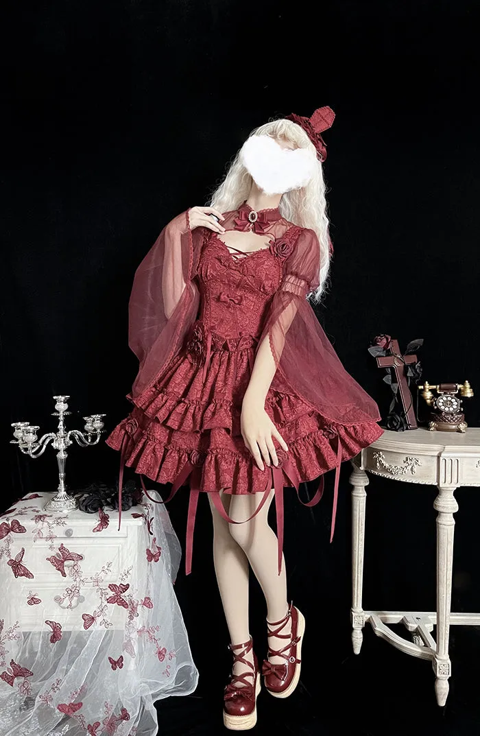 Alice Girl~Gothic Lolita Bolero~Blood Rose Long Sleeve Bolero