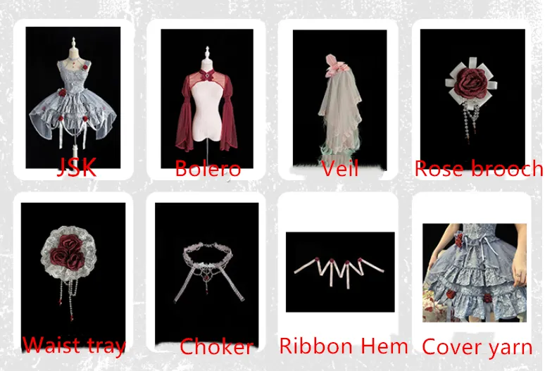 Alice Girl~Gothic Lolita Bolero~Blood Rose Long Sleeve Bolero