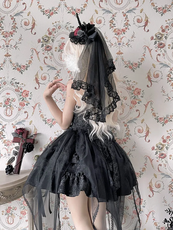 Alice Girl~Gothic Lolita SK Set~Blood Rose Skirt and Corset
