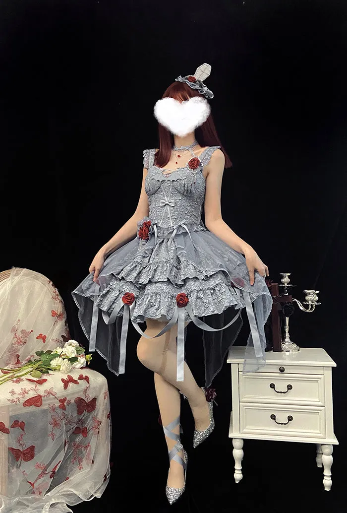 Alice Girl~Gothic Lolita SK Set~Blood Rose Skirt and Corset