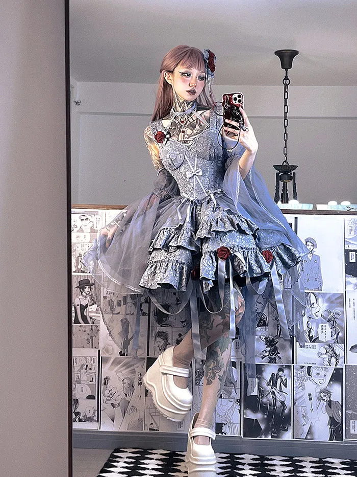 Alice Girl~Gothic Lolita SK Set~Blood Rose Skirt and Corset