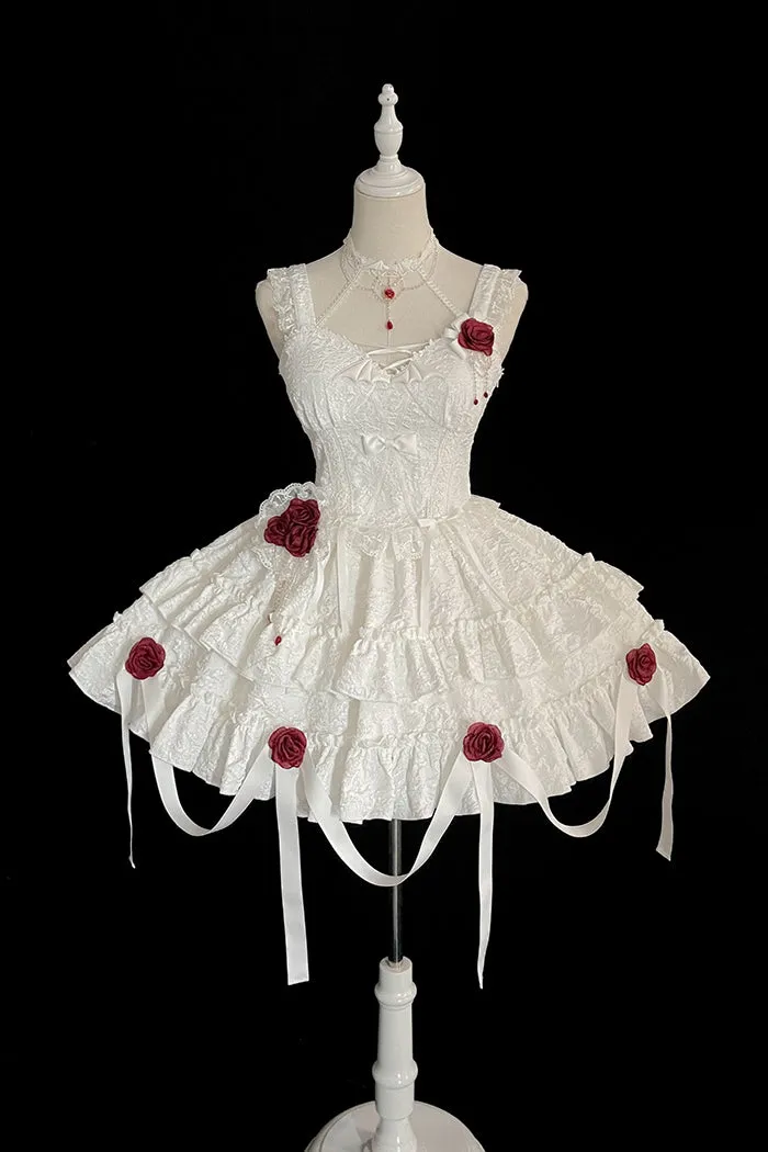 Alice Girl~Gothic Lolita SK Set~Blood Rose Skirt and Corset