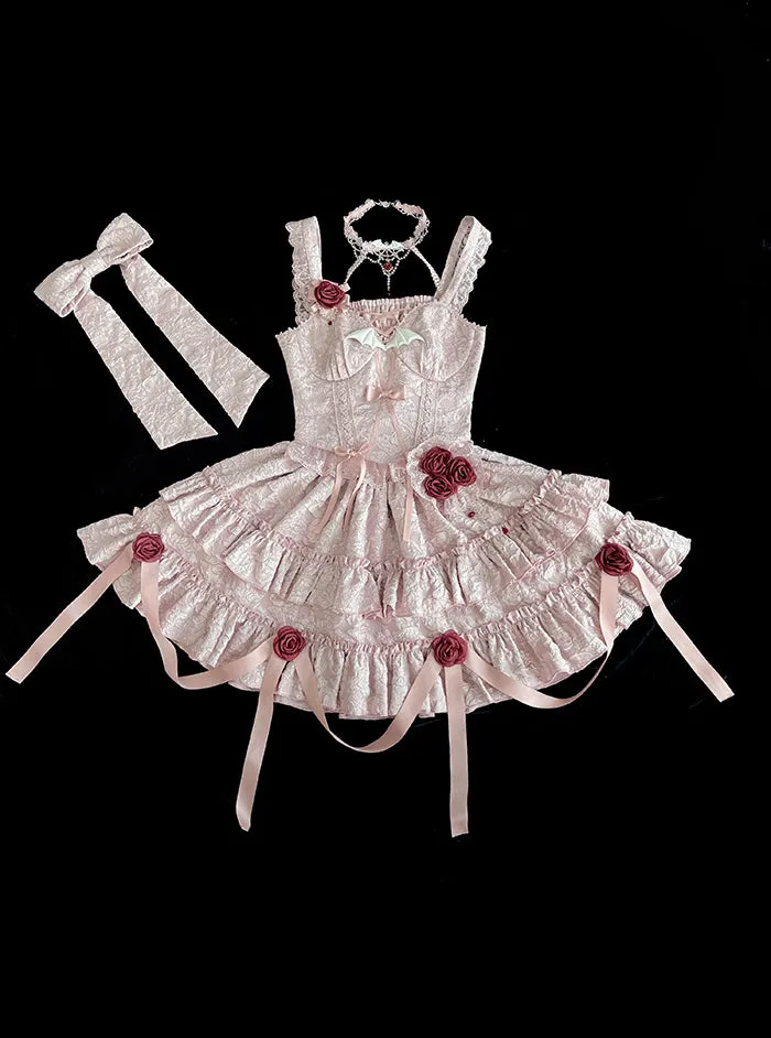 Alice Girl~Gothic Lolita SK Set~Blood Rose Skirt and Corset