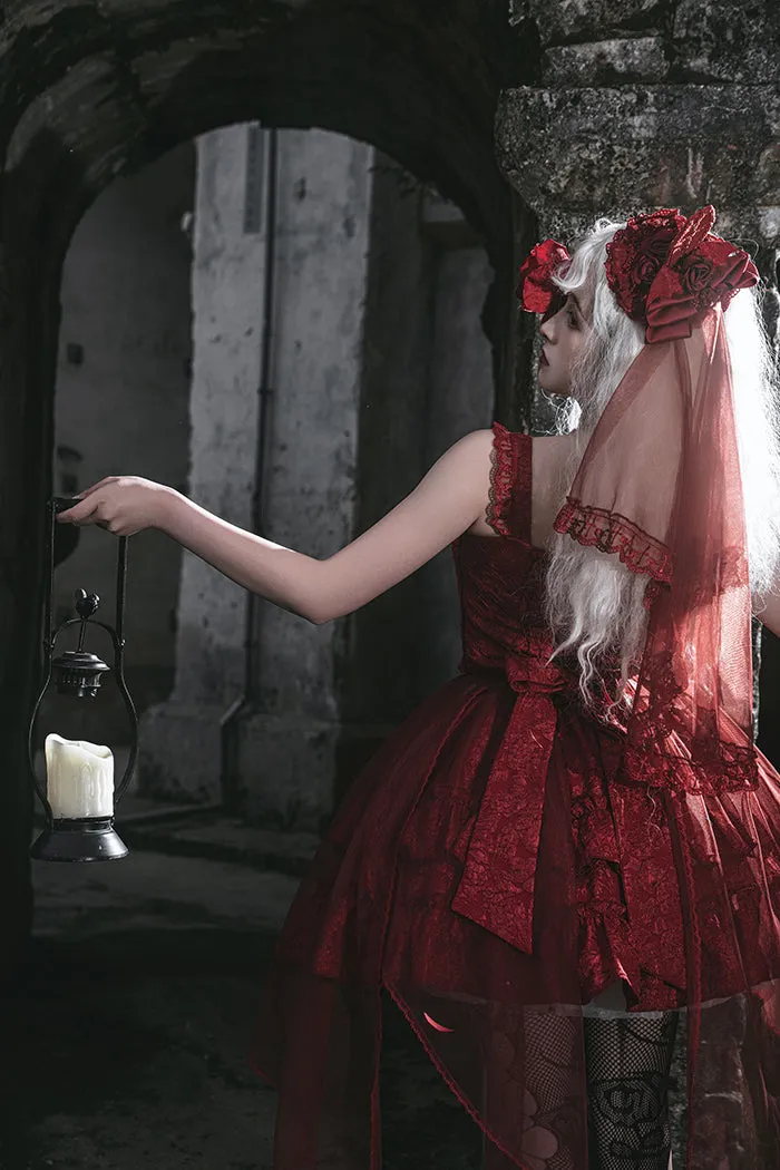 Alice Girl~Gothic Lolita SK Set~Blood Rose Skirt and Corset