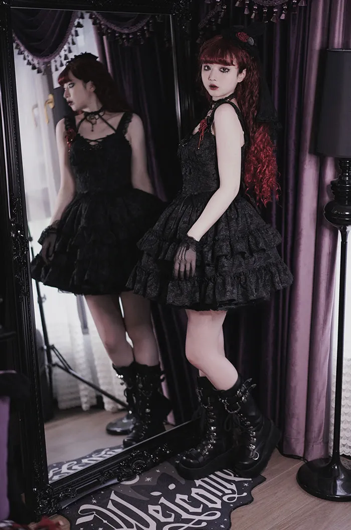 Alice Girl~Gothic Lolita SK Set~Blood Rose Skirt and Corset