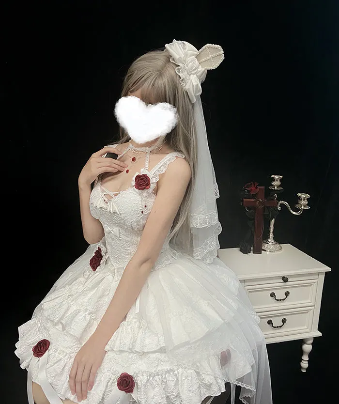 Alice Girl~Gothic Lolita SK Set~Blood Rose Skirt and Corset