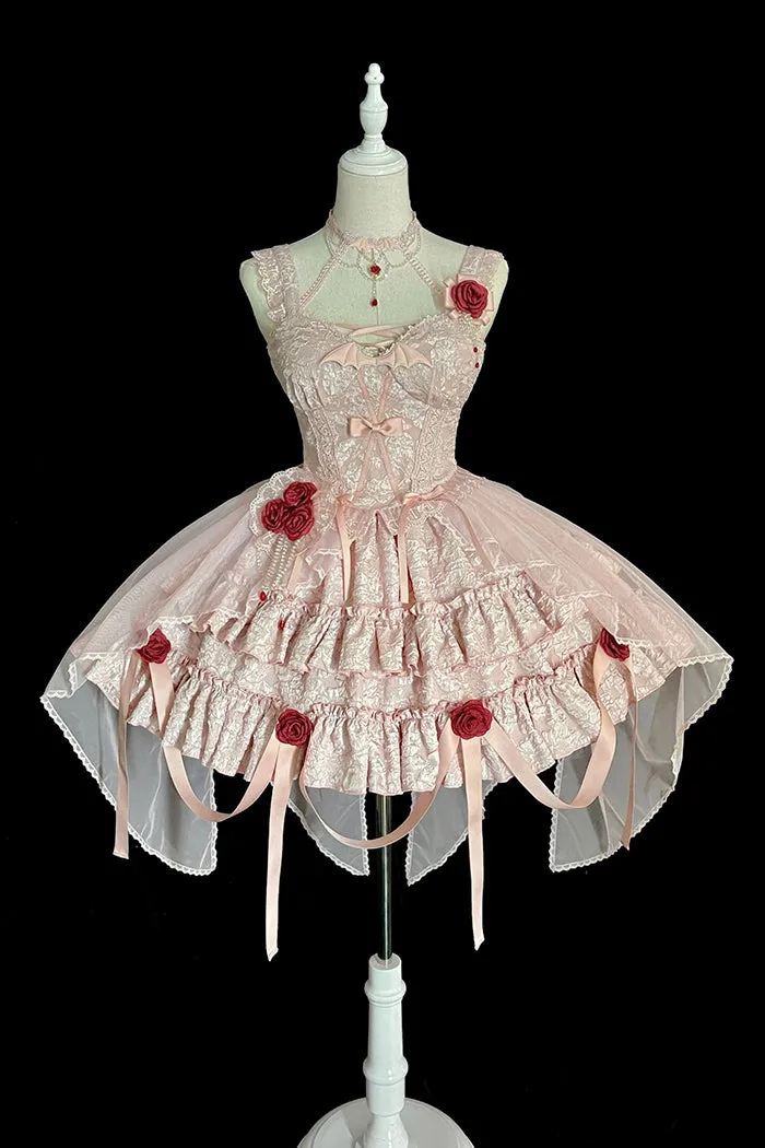 Alice Girl~Gothic Lolita SK Set~Blood Rose Skirt and Corset