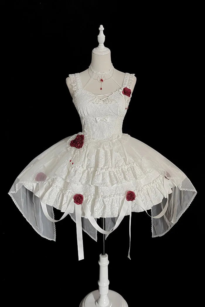 Alice Girl~Gothic Lolita SK Set~Blood Rose Skirt and Corset