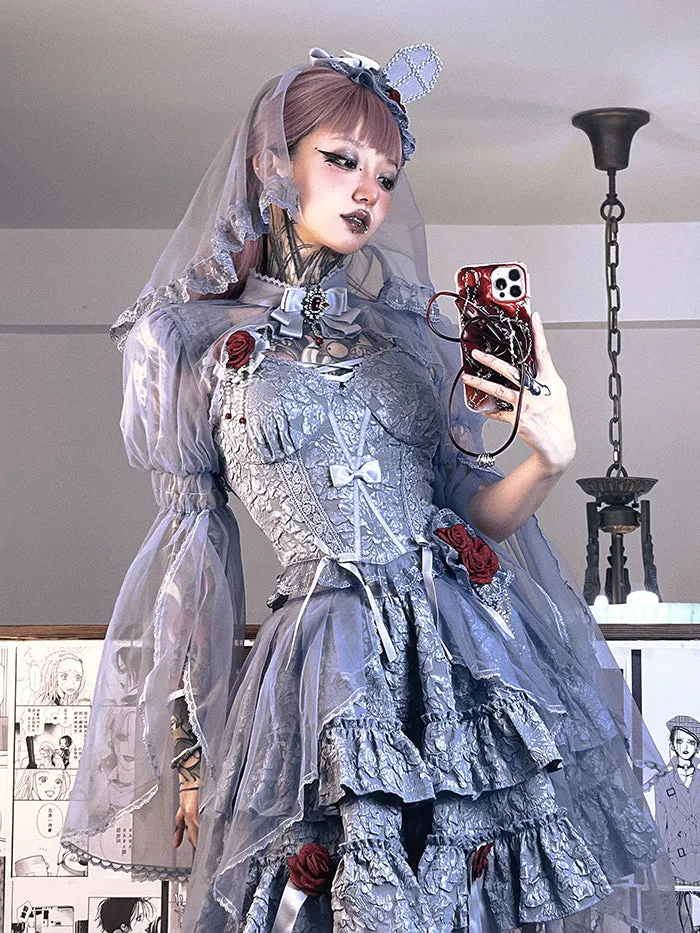 Alice Girl~Gothic Lolita SK Set~Blood Rose Skirt and Corset