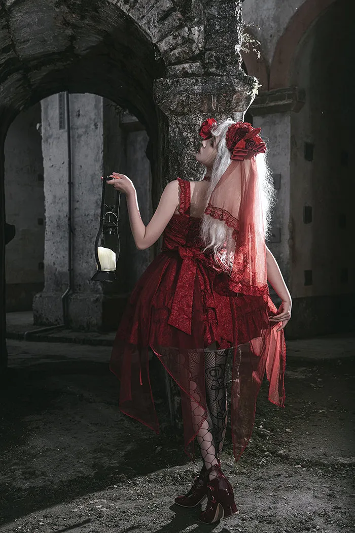 Alice Girl~Gothic Lolita SK Set~Blood Rose Skirt and Corset