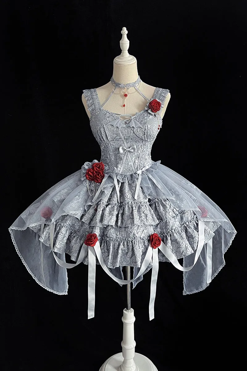 Alice Girl~Gothic Lolita SK Set~Blood Rose Skirt and Corset
