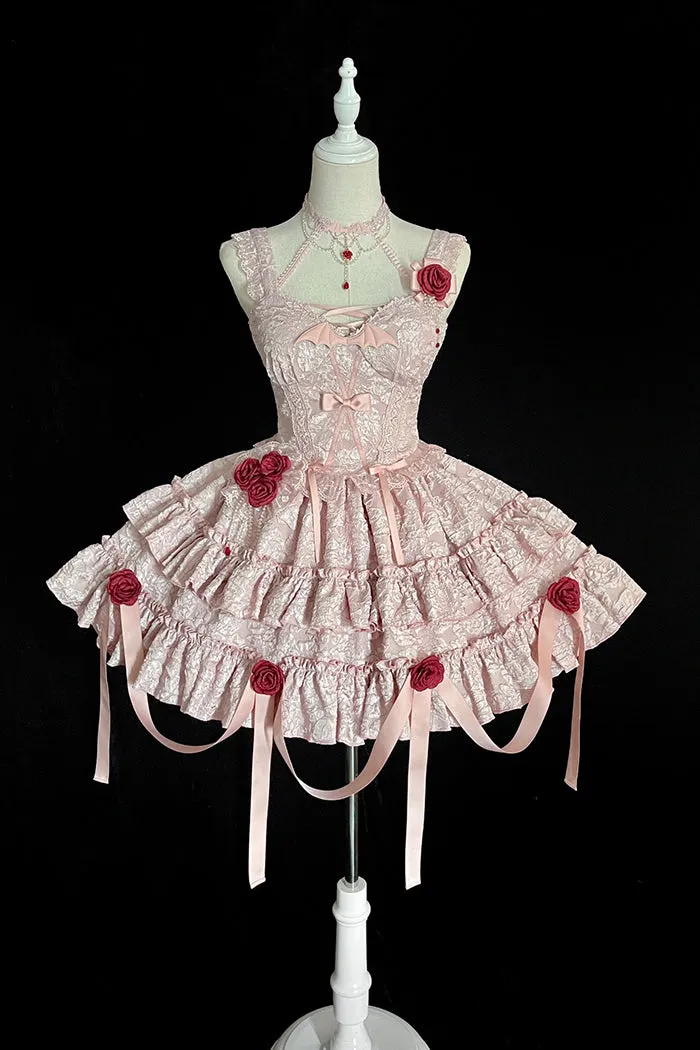 Alice Girl~Gothic Lolita SK Set~Blood Rose Skirt and Corset