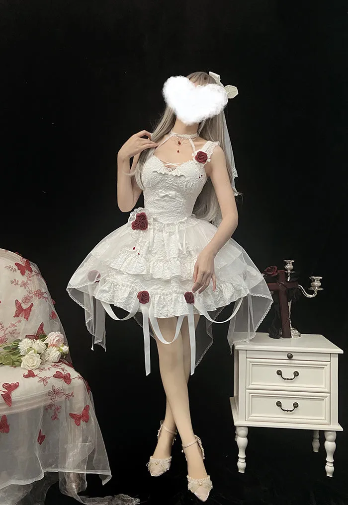 Alice Girl~Gothic Lolita SK Set~Blood Rose Skirt and Corset