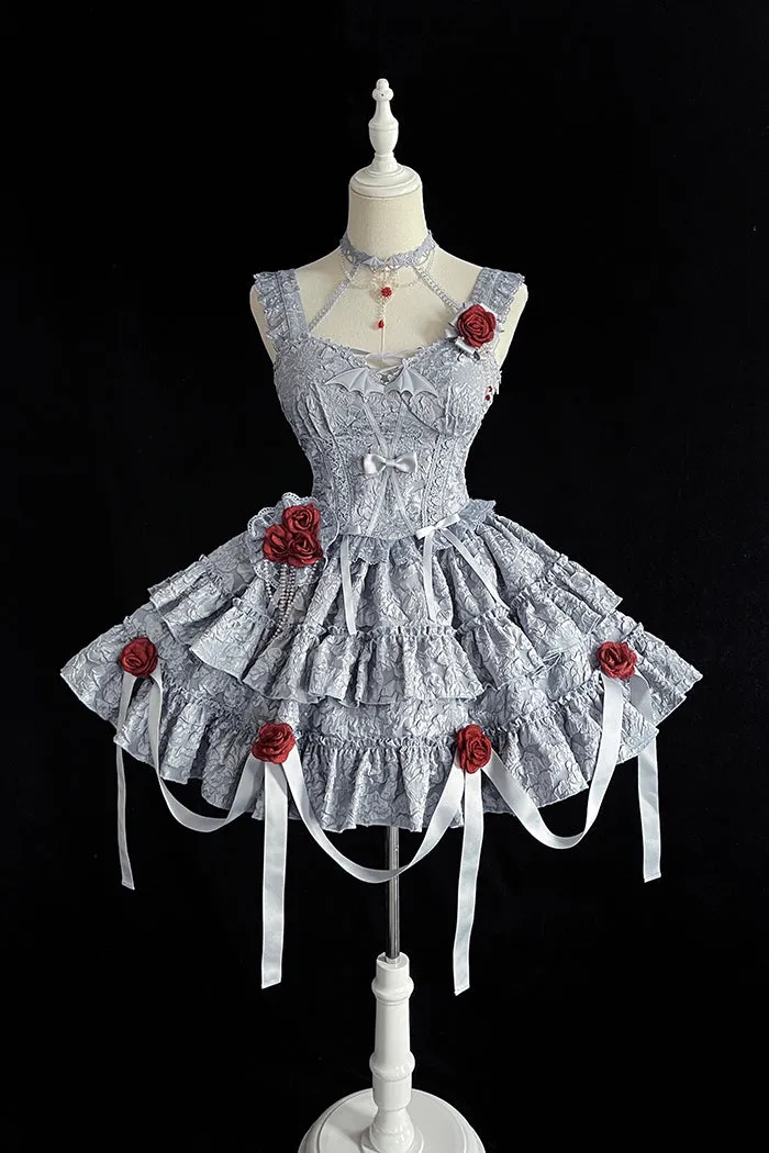 Alice Girl~Gothic Lolita SK Set~Blood Rose Skirt and Corset