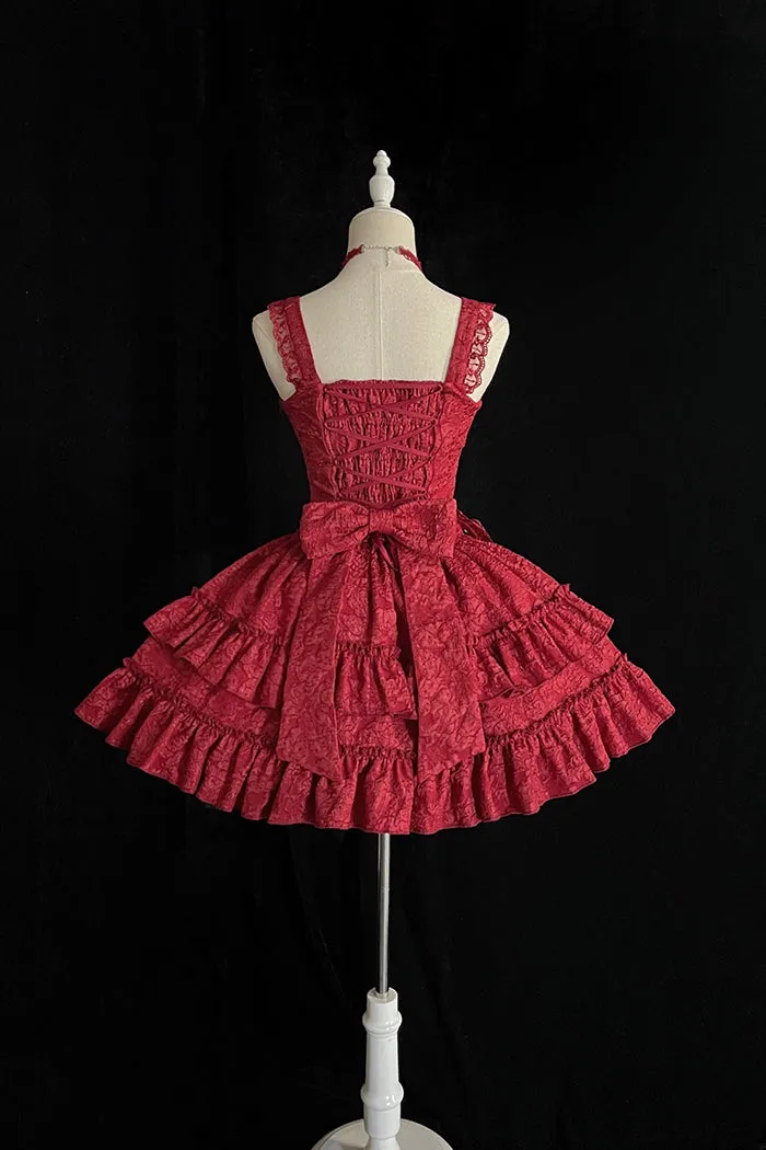 Alice Girl~Gothic Lolita SK Set~Blood Rose Skirt and Corset