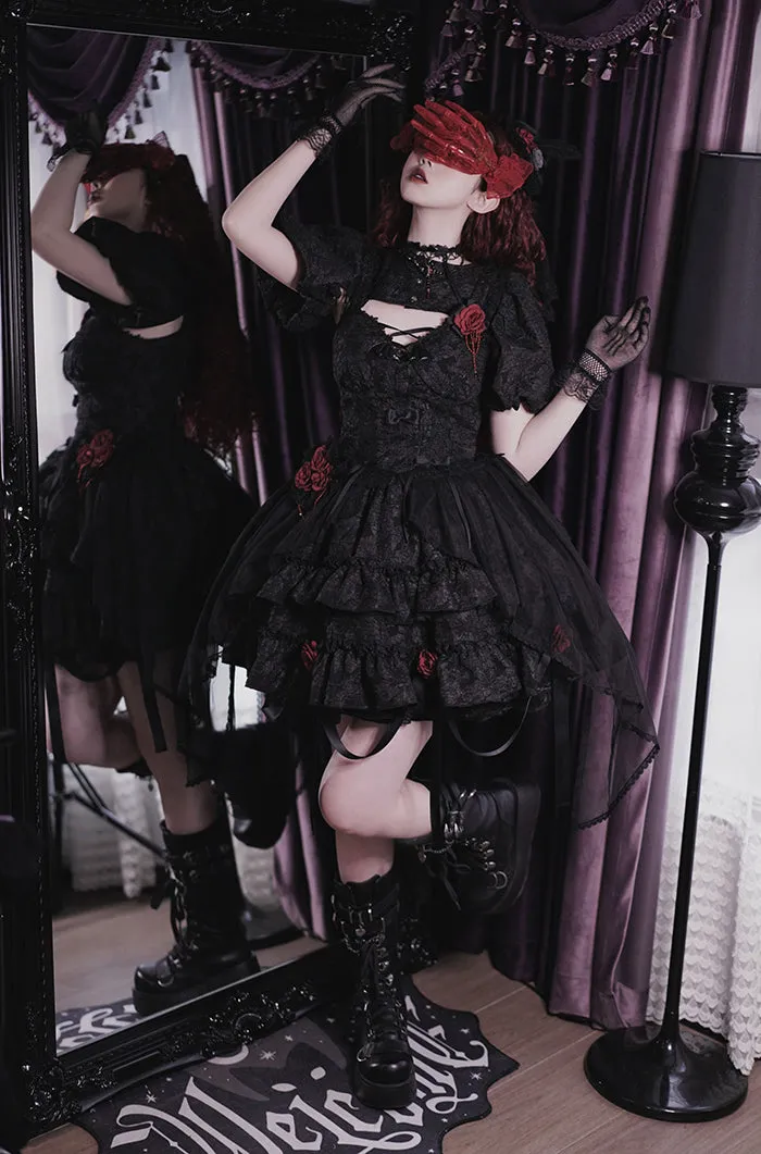 Alice Girl~Gothic Lolita SK Set~Blood Rose Skirt and Corset