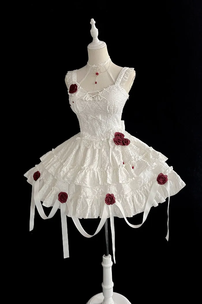 Alice Girl~Gothic Lolita SK Set~Blood Rose Skirt and Corset