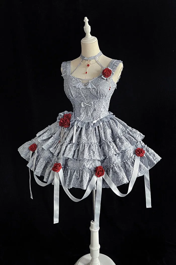 Alice Girl~Gothic Lolita SK Set~Blood Rose Skirt and Corset